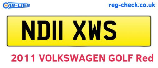 ND11XWS are the vehicle registration plates.
