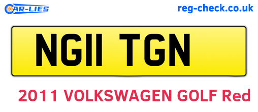 NG11TGN are the vehicle registration plates.