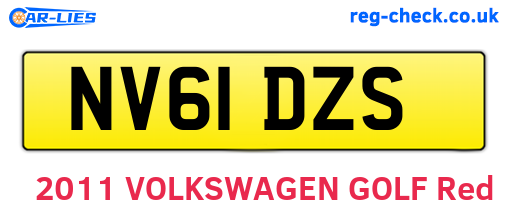 NV61DZS are the vehicle registration plates.