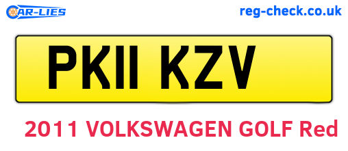 PK11KZV are the vehicle registration plates.