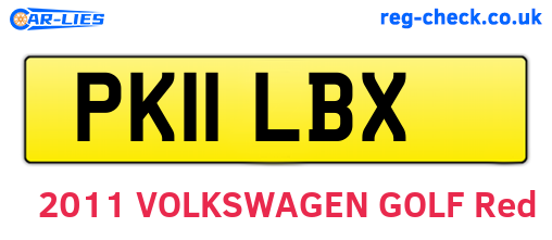 PK11LBX are the vehicle registration plates.