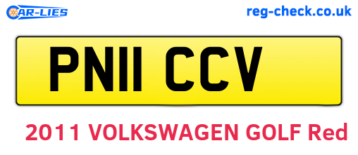 PN11CCV are the vehicle registration plates.
