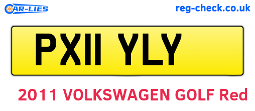 PX11YLY are the vehicle registration plates.