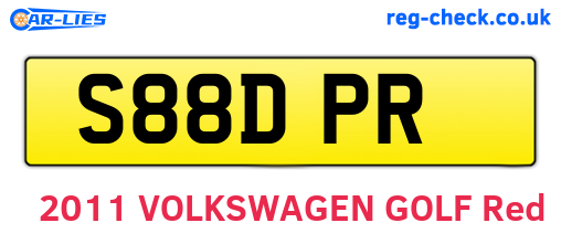 S88DPR are the vehicle registration plates.