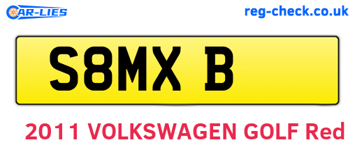 S8MXB are the vehicle registration plates.