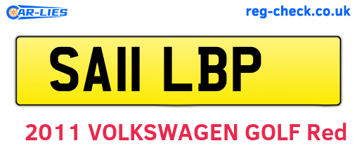 SA11LBP are the vehicle registration plates.