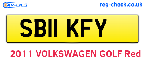 SB11KFY are the vehicle registration plates.