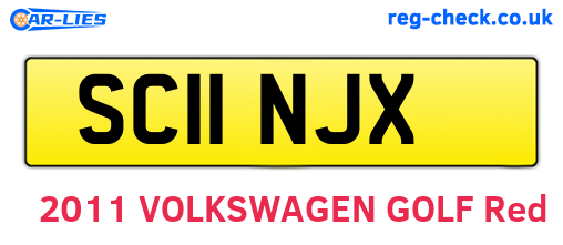 SC11NJX are the vehicle registration plates.