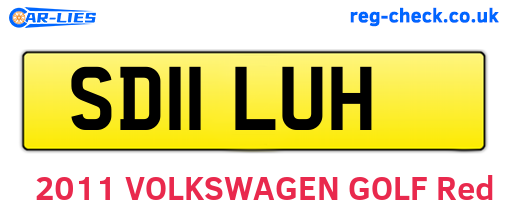 SD11LUH are the vehicle registration plates.