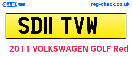 SD11TVW are the vehicle registration plates.