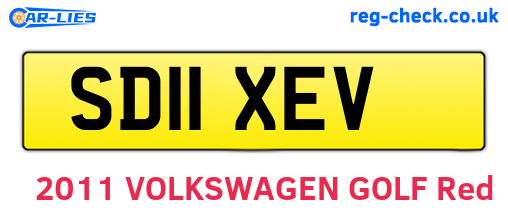 SD11XEV are the vehicle registration plates.
