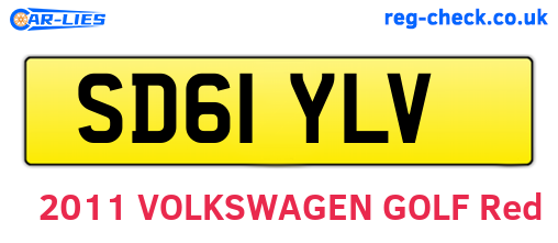 SD61YLV are the vehicle registration plates.