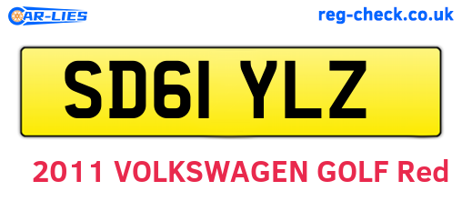 SD61YLZ are the vehicle registration plates.