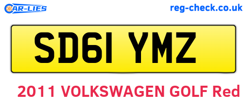 SD61YMZ are the vehicle registration plates.