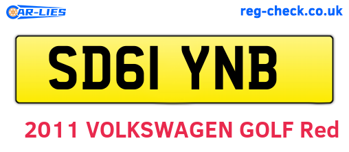 SD61YNB are the vehicle registration plates.