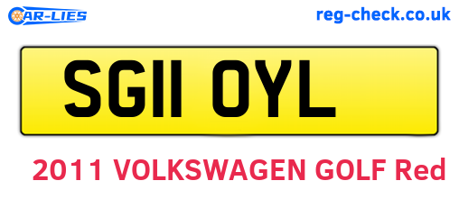 SG11OYL are the vehicle registration plates.