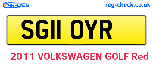 SG11OYR are the vehicle registration plates.