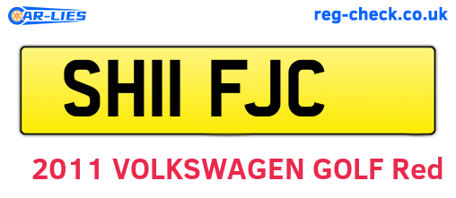 SH11FJC are the vehicle registration plates.