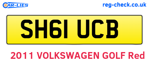 SH61UCB are the vehicle registration plates.