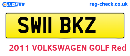 SW11BKZ are the vehicle registration plates.