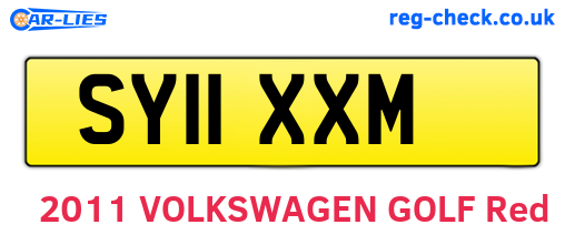 SY11XXM are the vehicle registration plates.