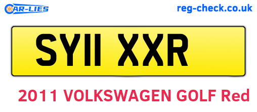 SY11XXR are the vehicle registration plates.