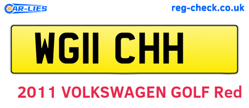 WG11CHH are the vehicle registration plates.