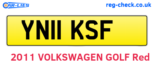 YN11KSF are the vehicle registration plates.