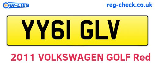 YY61GLV are the vehicle registration plates.