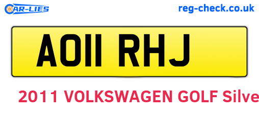 AO11RHJ are the vehicle registration plates.