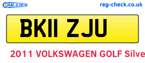 BK11ZJU are the vehicle registration plates.