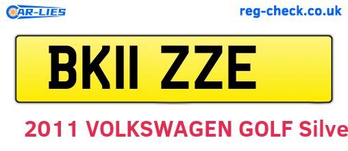 BK11ZZE are the vehicle registration plates.