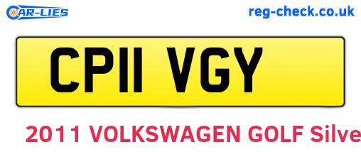 CP11VGY are the vehicle registration plates.