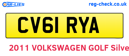 CV61RYA are the vehicle registration plates.