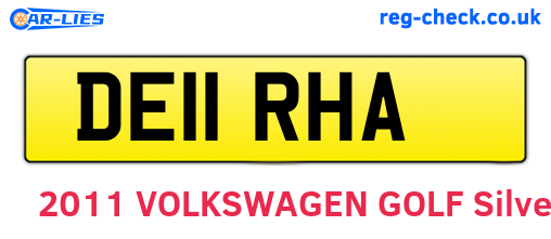 DE11RHA are the vehicle registration plates.