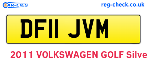 DF11JVM are the vehicle registration plates.