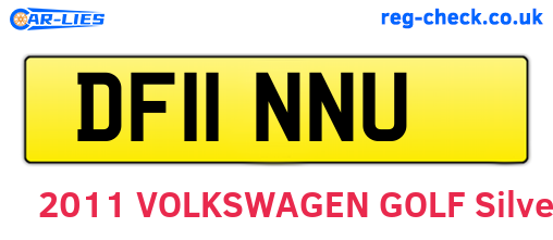 DF11NNU are the vehicle registration plates.
