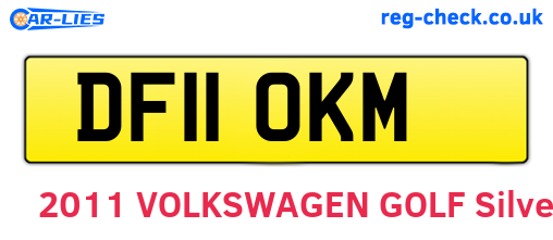 DF11OKM are the vehicle registration plates.