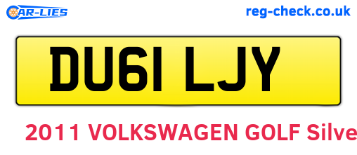 DU61LJY are the vehicle registration plates.