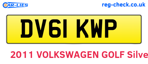 DV61KWP are the vehicle registration plates.
