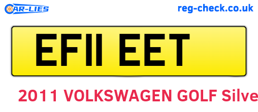 EF11EET are the vehicle registration plates.