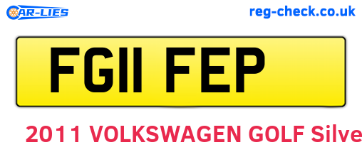 FG11FEP are the vehicle registration plates.