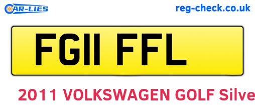 FG11FFL are the vehicle registration plates.