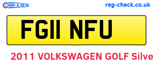 FG11NFU are the vehicle registration plates.