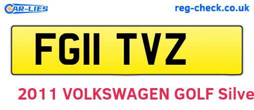 FG11TVZ are the vehicle registration plates.