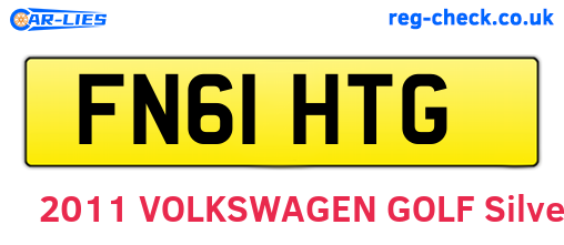 FN61HTG are the vehicle registration plates.