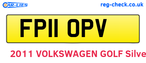 FP11OPV are the vehicle registration plates.
