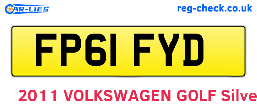 FP61FYD are the vehicle registration plates.