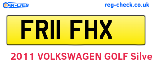 FR11FHX are the vehicle registration plates.