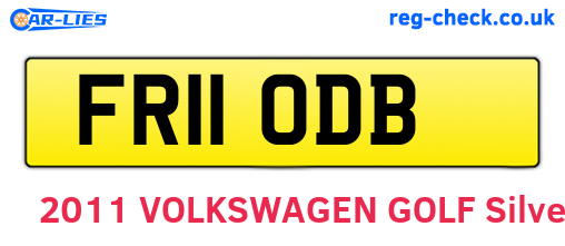 FR11ODB are the vehicle registration plates.